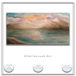 KJsArtStudio.com | SPECTACULAR SKY ~ Original Landscape Painting by KJ Burk